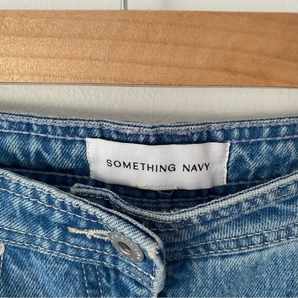 Something Navy Revolve Two Toned Wide Leg Jeans size 30 Slit leg - Picture 8 of 8